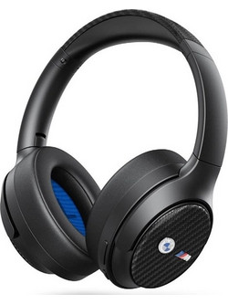 BMW Encmetal Logos Ασύρματα Bluetooth Ακουστικά Over Ear με Noise Cancelling Μαύρα