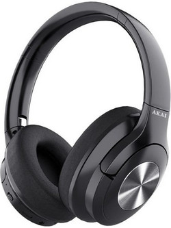 Akai BTH-P100 Ενσύρματα & Ασύρματα Bluetooth Ακουστικά Over Ear Μαύρα