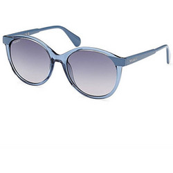 Max & Co MO0084 87W Ανδρικά Γυαλιά Ηλίου Στρογγυλά Κοκάλινα Μπλε με Μπλε Φακό