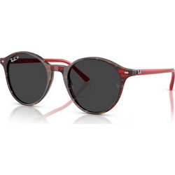 Ray-Ban RB2230 141948 Ανδρικά Γυαλιά Ηλίου Στρογγυλά Κοκάλινα Κόκκινο με Μαύρο Φακό