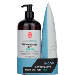 Vican Wise Men Fresh Shower Gel 3 in 1 500ml + After Shave Body Lotion 200ml