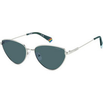 Polaroid Eyewear PLD6234/S/X DOH/C3 Γυναικεία Γυαλιά Ηλίου Πολυγωνικά Μεταλλικά Ασημί με Μπλε Φακό