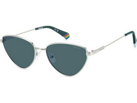 Polaroid Eyewear PLD6234/S/X DOH/C3 Γυναικεία Γυαλιά Ηλίου Πολυγωνικά Μεταλλικά Ασημί με Μπλε Φακό
