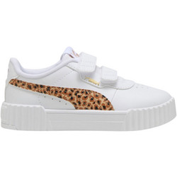 Puma Carina 3.0 Παιδικά Sneakers Λευκά Καφέ 402272-02