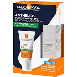 La Roche-Posay Anthelios Uvmune 400 Oil Control Gel Cream SPF50 50ml + Toleriane Sensitive Cream 15ml