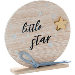 Bellissimo Μπομπονιέρα Βάπτισης Καδράκι Little Star από Ξύλο ΚΒΤ-358