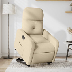 vidaXL Πολυθρόνα με Υποπόδιο Ανακλινόμενη Nude 3206803