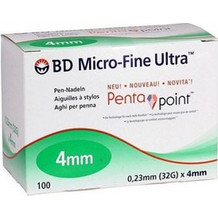 BD Micro-Fine Ultra Βελόνες Ινσουλίνης 32G 4mm 100τμχ
