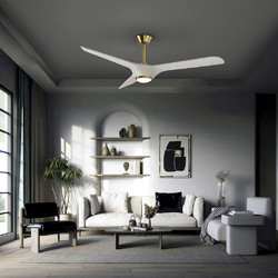 Schuller Alisios Ανεμιστήρας Οροφής 152cm 35W με Φως & Τηλεχειριστήριο Λευκός Χρυσός