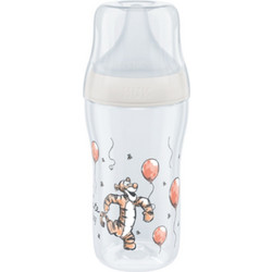 Nuk Perfect Match Winnie The Pooh Πλαστικό Μπιμπερό με Θηλή Σιλικόνης κατά των Κολικών 3+ Μηνών Beige 260ml