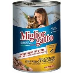 Morando Miglior Gatto Adult Wellness System Chunks with Chicken & Turkey 405gr