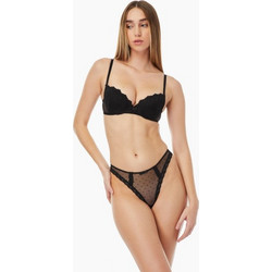 Minerva Γυναικείο String με Δαντέλα Μαύρο 90-80877
