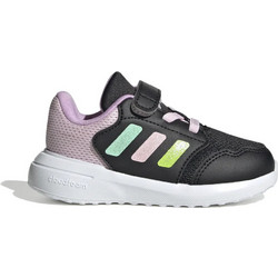 Adidas Tensaur Run 3.0 El Hook Παιδικά Αθλητικά Παπούτσια για Τρέξιμο Μαύρα Ροζ IH1047