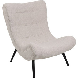 Pakoworld Μπερζέρα Μπεζ Silla 110-000081