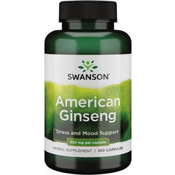 Swanson American Ginseng 550mg 100 Κάψουλες