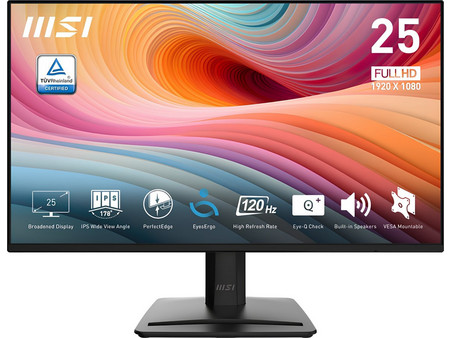 MSI Pro MP252 E2 IPS HDR Monitor 24.5" 1920x1080 FHD 120Hz 1ms