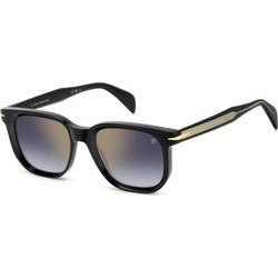 David Beckham DB7133S 8071V Ανδρικά Γυαλιά Ηλίου Τετράγωνα Κοκάλινα Μαύρα με Μαύρο Καθρέπτη Φακό
