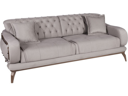 Artekko Antalya Τριθέσιος Καναπές Καφέ 180x90x48cm 783-4212