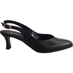 Ragazza Γόβες Slingback Δερμάτινες με Λεπτό Χαμηλό Τακούνι Μαύρες 086