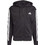 Adidas Essentials 3 Ανδρική Ζακέτα Φούτερ με Κουκούλα και Φερμουάρ Μαύρη JD1870