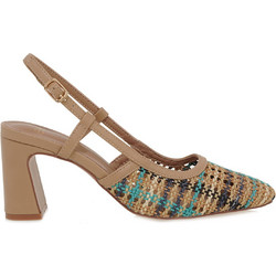Exe Γόβες Slingback με Χοντρό Ψηλό Τακούνι Μπεζ U470V50645K6