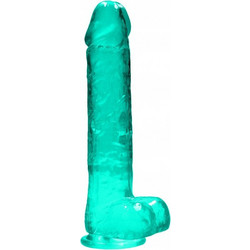 Shots RealRock Crystal Ρεαλιστικό Dildo με Βεντούζα & Όρχεις 23cm Πράσινο