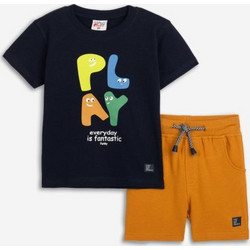 Funky Παιδικό Σετ για Αγόρι Καλοκαιρινό Navy Μπλε Πορτοκαλί 125-301302-2