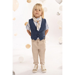 Baby Bloom Βαπτιστικό Κοστούμι με Παντελόνι Πουκάμισο & Γιλέκο 5τμχ 125-02-7980
