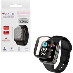 Volte-Tel Πλαστική Θήκη Tempered Glass για Xiaomi Redmi Watch 3 Active 46mm Μαύρη