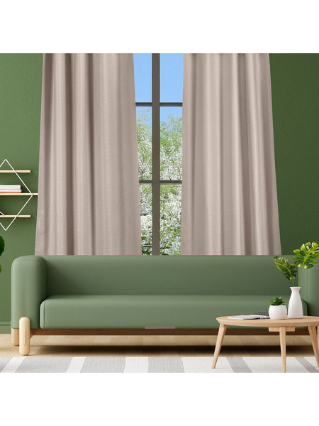 WhiteEgg Κουρτίνα Παραθύρου με Τρουκς 140x260 K0184-5 Powder