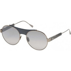 Tod's 0216 14C Ανδρικά Γυαλιά Ηλίου Aviator Μεταλλικά Ασημί με Μαύρο Φακό