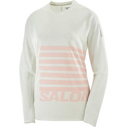 Salomon Sense Aero GFX Γυναικείο Αθλητικό T-Shirt Λευκό LC2695100