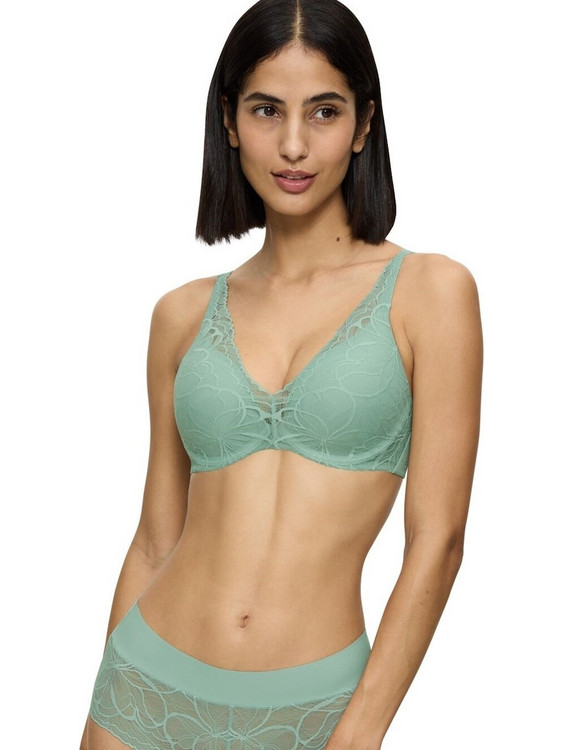 Triumph Body Make-Up Illusion Lace Σουτιέν για Βαθύ Ντεκολτέ με Ελαφριά Ενίσχυση με Μπανέλα Βεραμάν 10219710-7329