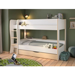 InsideHome Roomy Παιδικό Κρεβάτι Κουκέτα Μονό για Στρώμα 90x200cm με Αποθηκευτικό Χώρο 0104.GM38