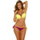 Marko Dakota Bikini Set με Ενίσχυση Κίτρινο Μπορντό M-811