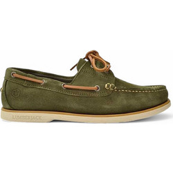 Lumberjack Ανδρικά Μοκασίνια Boat Shoes Καστόρινα Χακί SM07804-007A04-CF008