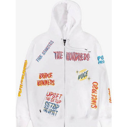 The Hundreds Ανδρική Ζακέτα Φούτερ με Κουκούλα και Φερμουάρ Λευκή T23F102008