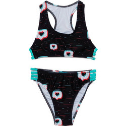 Tortue Παιδικό Μαγιό Bikini Set για Κορίτσι Μαύρο Τιρκουάζ S5-152-210