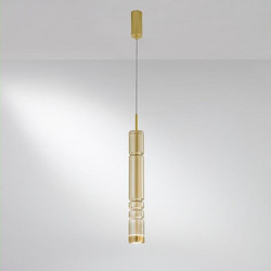 LUCE Crookes LED-CROOKES-S-AMB Κρεμαστό Φωτιστικό Οροφής Μονόφωτο LED Χρυσό