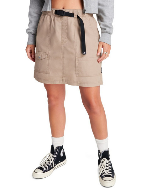 Converse Μίνι Φούστα Υφασμάτινη Ψηλόμεση Cargo Μπεζ 10027619-A01