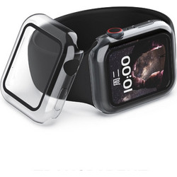 X-ONE Dropguard Θήκη Σιλικόνης με Προστασία Οθόνης για Apple Watch 7 / 8 / 9 45mm Διαφανής