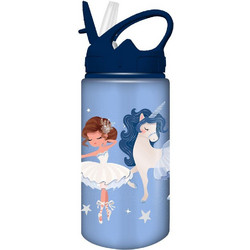 Must Believe In Magic Παιδικό Παγούρι Αλουμινίου BPA Free με Καλαμάκι Γαλάζιο 500ml