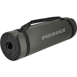 Endurance Στρώμα Γυμναστικής Yoga / Pilates Μαύρο με Ιμάντα Μεταφοράς