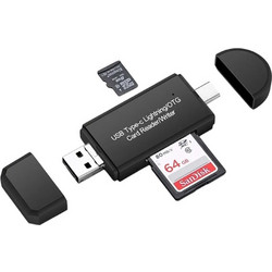 06.005.0110 Card Reader OTG USB-C USB-A & micro USB 2.0 για SD / microSD