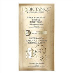 Biotaniqe Snail & Gold Sheet Μάσκα Προσώπου με Εκχύλισμα Σαλιγκαριού 15ml