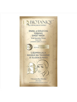 Biotaniqe Snail & Gold Sheet Μάσκα Προσώπου με Εκχύλισμα Σαλιγκαριού 15ml