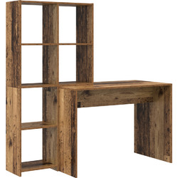 vidaXL Γραφείο Ξύλινο με Βιβλιοθήκη 138.5x55x143cm 3337255