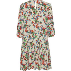 Ichi Mini Καλοκαιρινό Καθημερινό Φόρεμα Floral Μεταξωτό Εκρού 20116218-131006