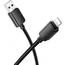 Hoco X113 Braided USB-A to Lightning Cable 18W 1m Black 6942007646116