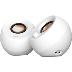 Creative Pebble Pro Ηχεία Υπολογιστή 2.0 30W με Bluetooth & RGB Φωτισμό Λευκά